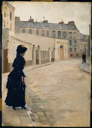 Wachten. Rue de Chateaubriand, Parijs (schilderij op doek)