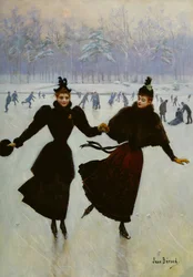 De schaatssters, ca. 1890
