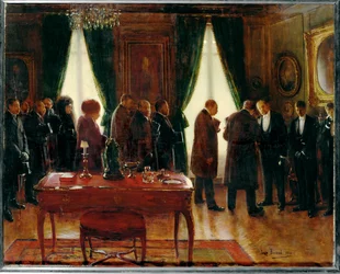 De weduwnaar (schilderij op doek)