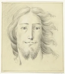 Hoofd van een man (Christus?)