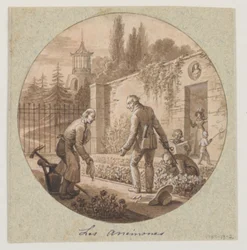 Ontwerp voor een Geschilderd Porseleinen Bord, Les Anémones (Anemonen) voor de Service de la Culture des Fleurs (Bloemencultuurdienst)