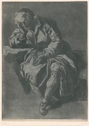 Zittende man