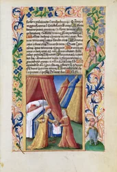 Ms Lat. Q.v.I.126 f.47 Judith met het hoofd van Holofernes, uit het 