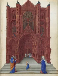 Très Riches Heures du duc de Berry - De Presentatie van de Maagd Maria in de Tempel van Jeruzalem folio 137r