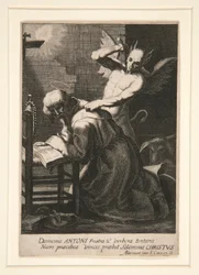 St. Antonius en een demon