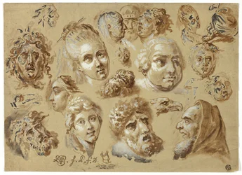 Schetsen van hoofden