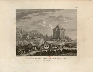 Terugkeer uit Varennes, Aankomst van Louis Capet in Parijs, 1802
