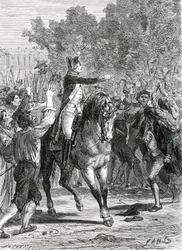 Franse Revolutie 1789-1799 Generaal Lafayette in Versailles 5 oktober 1789