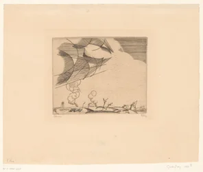 Landschap met rookpluimen