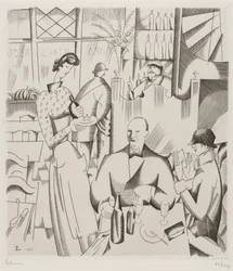 Diner bij het Bistrot, 1923