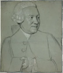 Portret van een man met een boek, naar rechts gedraaid