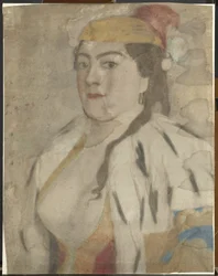 Portret van een onbekende vrouw uit Istanbul