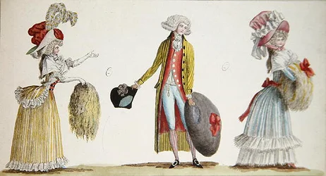 Mannelijke en Vrouwelijke Kostuums in Frankrijk