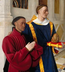 Duits: Étienne Chevalier mit dem Hl. Stephanus Etienne Chevalier met St. Stephen