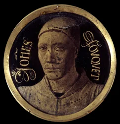 Zelfportret van het diptiek van Notre-Dame de Melun