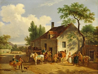 Zicht op een dorp, 1839