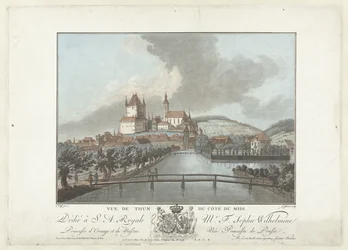 Gezicht op Thun (Vues remarquables des montagnes de la Suisse)