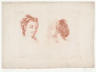 Twee vrouwenhoofden