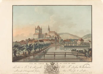 Uitzicht op Thun vanaf de zuidkant