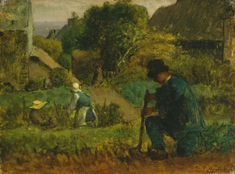 Tafereel in de tuin, 1854