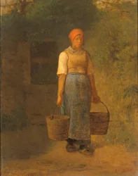 Meisje dat water draagt