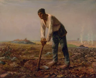Man met een schoffel, ca.1860-62