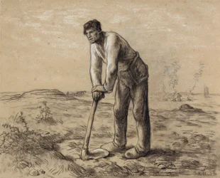 Man met een schoffel, ca. 1860-62