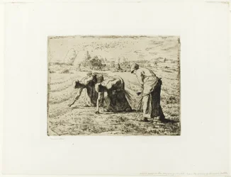 Boer met een kruiwagen