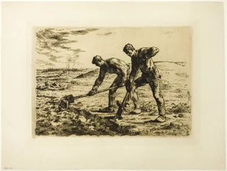 Twee mannen aan het graven