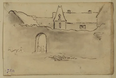 Uitzicht op een kasteel