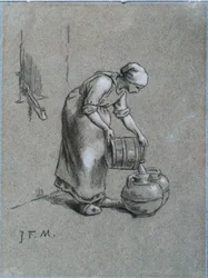 Vrouw bij een Put