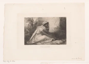 Zittende Arabische vrouw