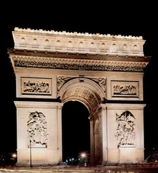 Zicht op de Arc de Triomphe gerealiseerd door Jean Francois Chalgrin (1739-1811)
