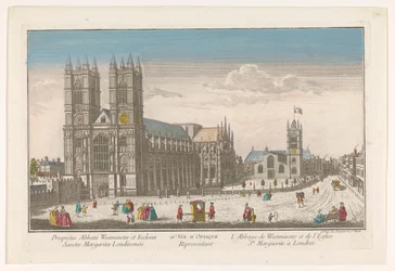 Gezicht op de Westminster Abbey en de kerk St Margaret