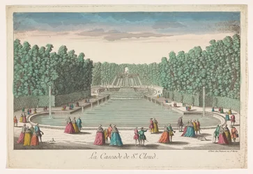 Gezicht op de Cascades van de Tuin van het Château de Saint-Cloud
