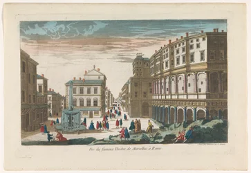 Gezicht op het Theater van Marcellus te Rome