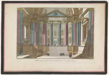 Gezicht op het interieur van een Romeins bouwwerk