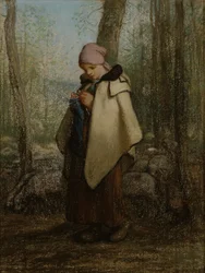De breiende herderin