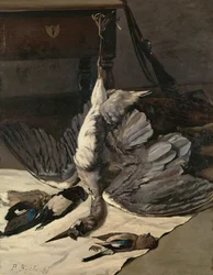 Stilleven met reiger