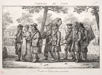 Scènes van Parijs: Blinde Mannen van de Quinze Vingts, Wandelend