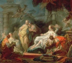 Psyche toont haar zusters haar geschenken van Cupido, 1753