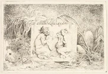 Familie van de sater uit Bacchanales, of de spelen van de sater