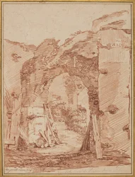 Het Hof van de Kluizenaar in het Colosseum, 1758