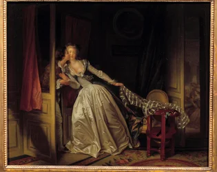 De kus vliegt. Jean Honoré Fragonard (1732-1806), 1788. Afmetingen: 0,45 x 0,55 m. Hermitage, Sint-Petersburg