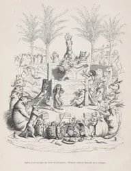 Na het accepteren van een glas zoet water, daalt de illustere redenaar af van het podium
