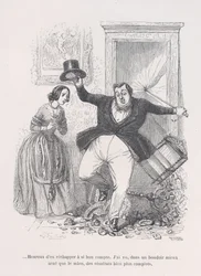 ...Blij om er zo goedkoop mee weg te komen. uit de Kleine Miseries van het Menselijk Leven, 1843