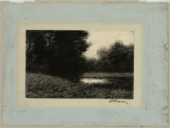 Landschap met een Vijver
