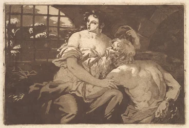 La charité romain Romeinse Liefdadigheid, in een album met Recueil de Compositions par..., 1782-1821