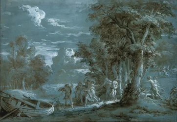 Landschap met een Scène uit Fénelon