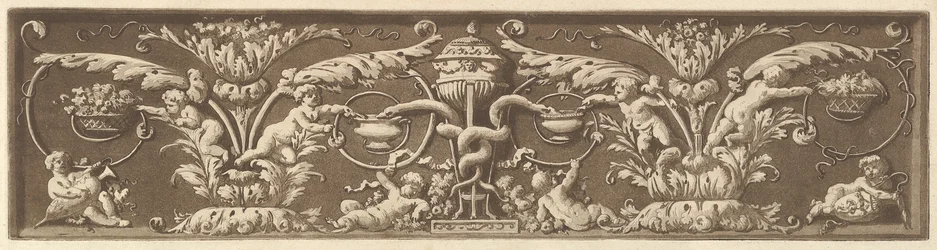Ornamentale Fries met Putti en Verstrengelde Slangen, uit Recueil de Différentes Compositi..., 1784